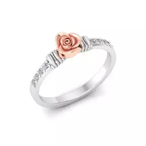 Flower Shaped Ring With Diamonds 23