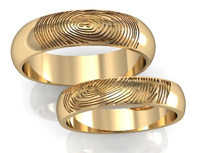  fashion wedding rings  3D print model