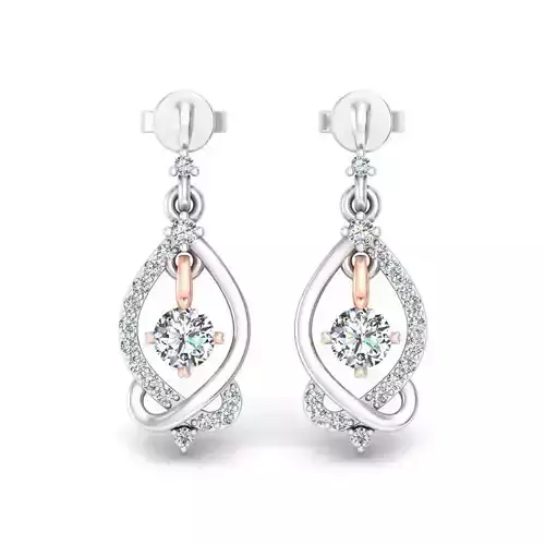 Marquise Shaped Drop Earrings With Diamonds 7