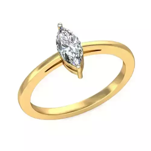 Marquise Shaped Gold Ring With Diamonds 40