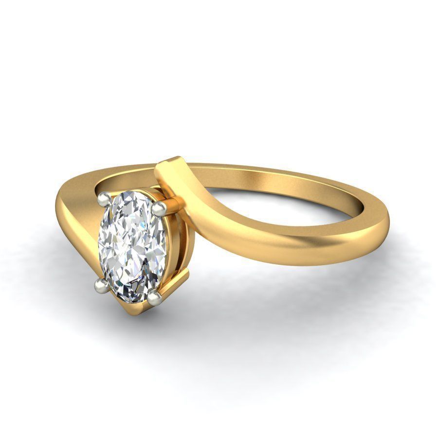 Oval Shaped Spiral Ring With Diamonds 3D print model_8