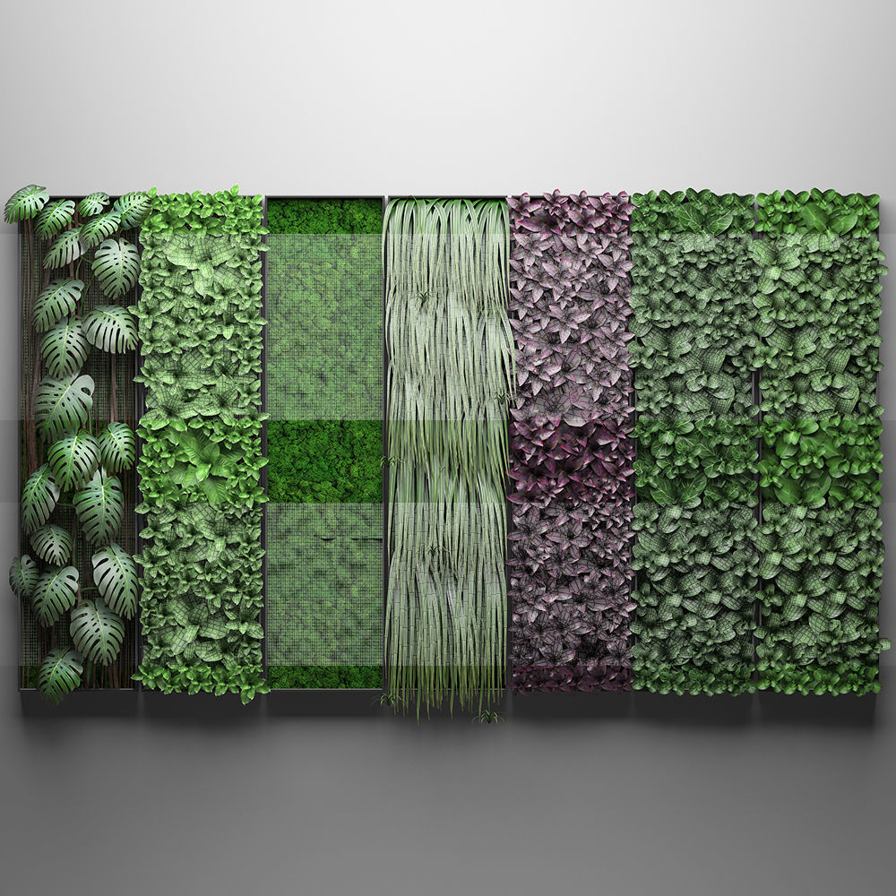 Vertical gardening collection 3D model_4