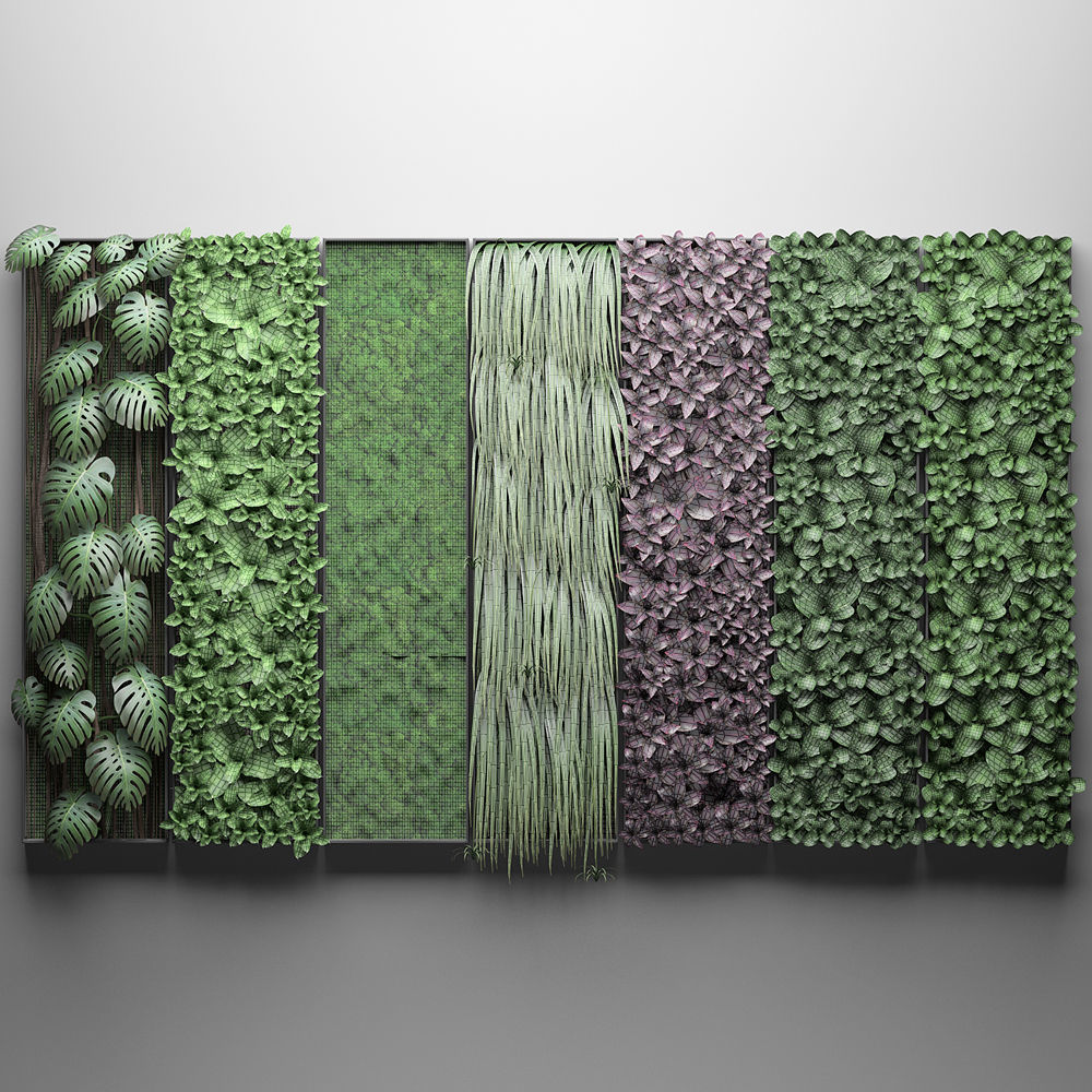 Vertical gardening collection 3D model_5