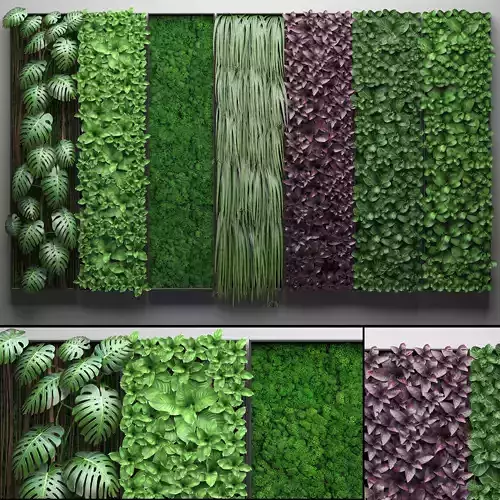 Vertical gardening collection 3D model