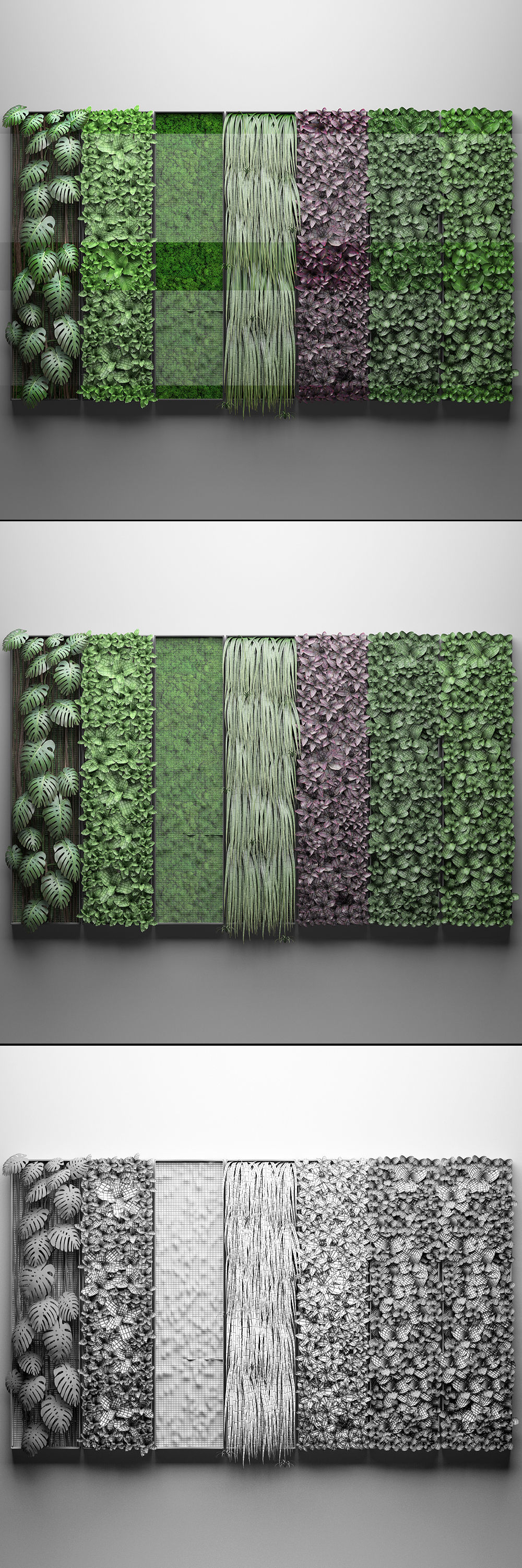 Vertical gardening collection 3D model_7