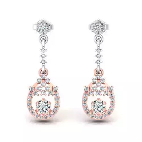 Drop Shaped Drop Earrings With Diamonds 20