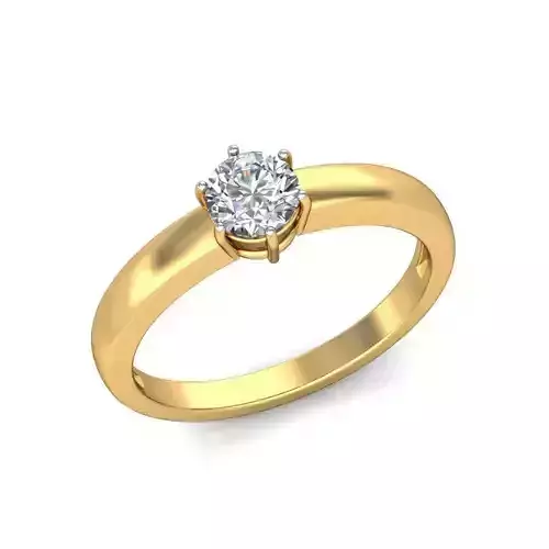 Round Shaped Gold Ring With Diamonds 54