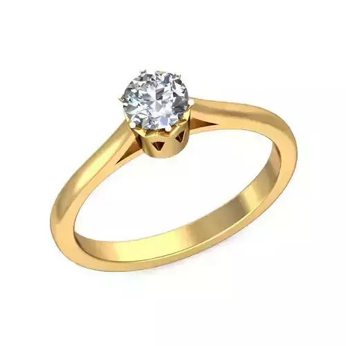 Gold Engagement Ring With Diamonds 263