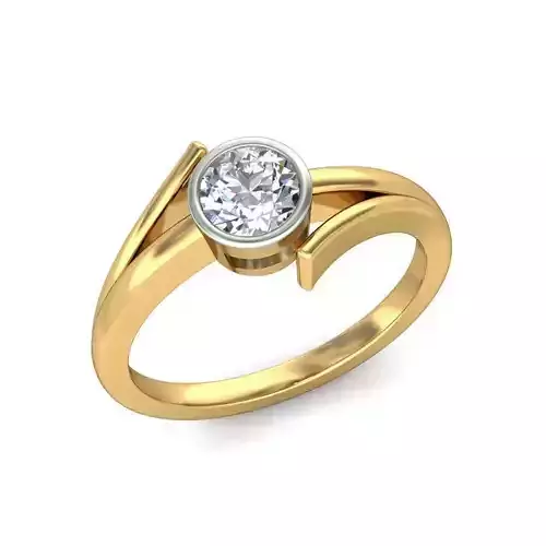 Gold Engagement Ring With Diamonds 265