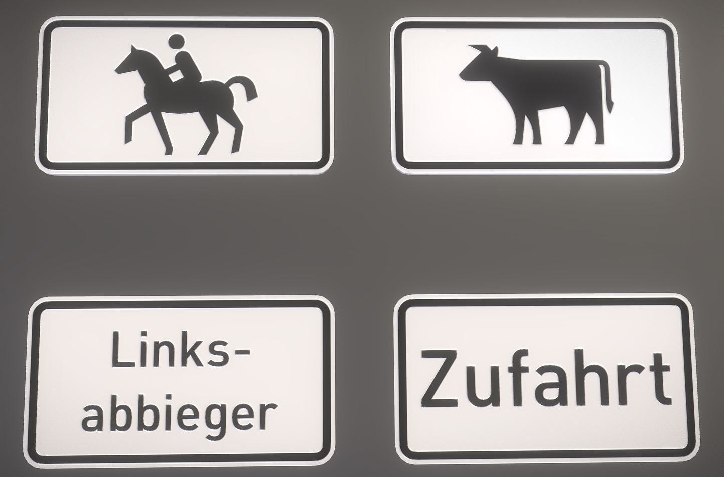  Additional traffic signs from germany Package 4 Low-poly 3D model_3