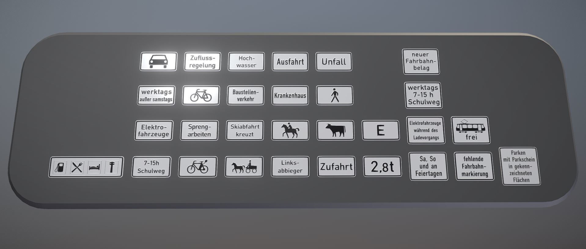  Additional traffic signs from germany Package 4 Low-poly 3D model_5