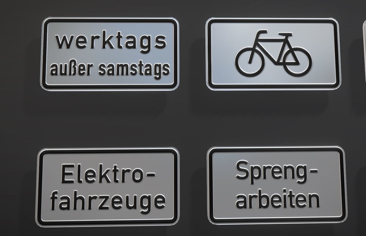  Additional traffic signs from germany Package 4 Low-poly 3D model_1