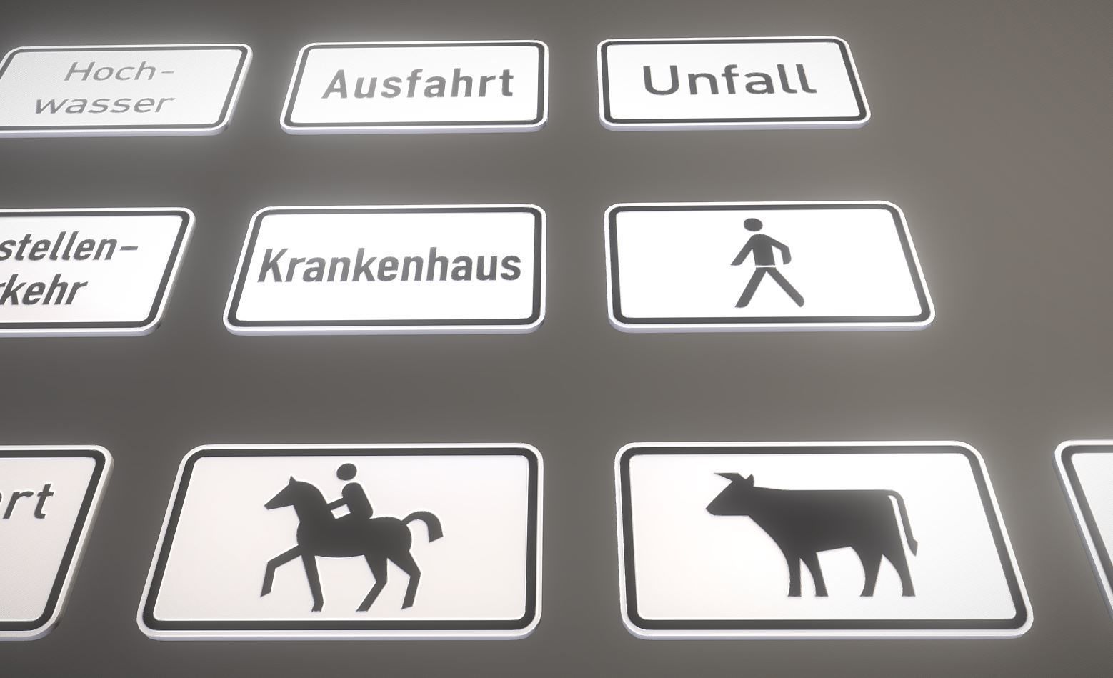  Additional traffic signs from germany Package 4 Low-poly 3D model_9