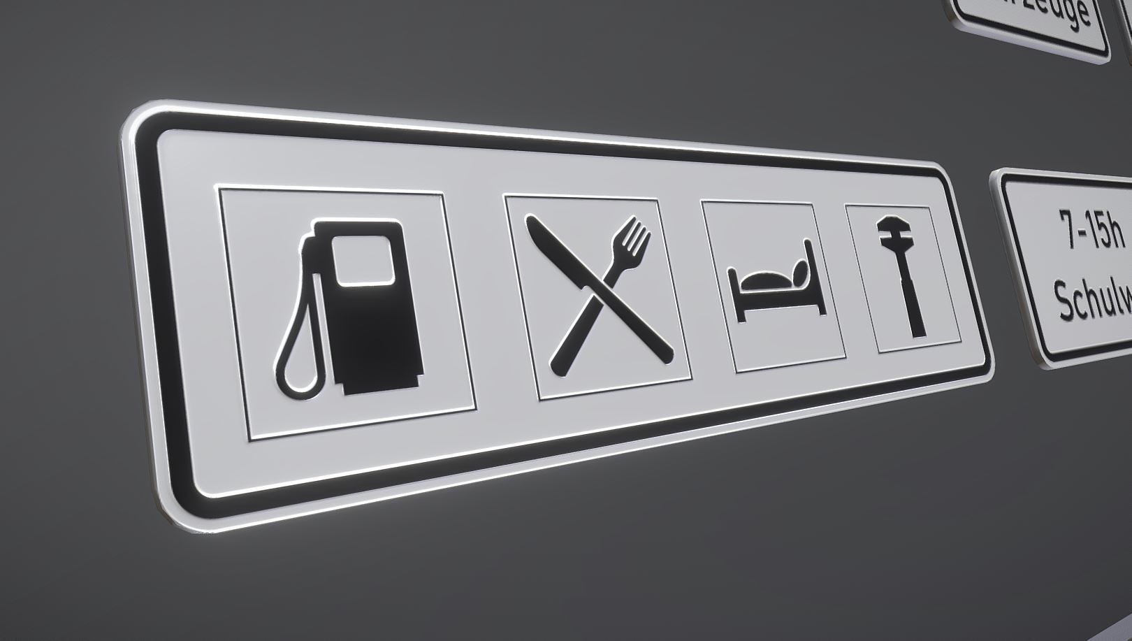  Additional traffic signs from germany Package 4 Low-poly 3D model_8