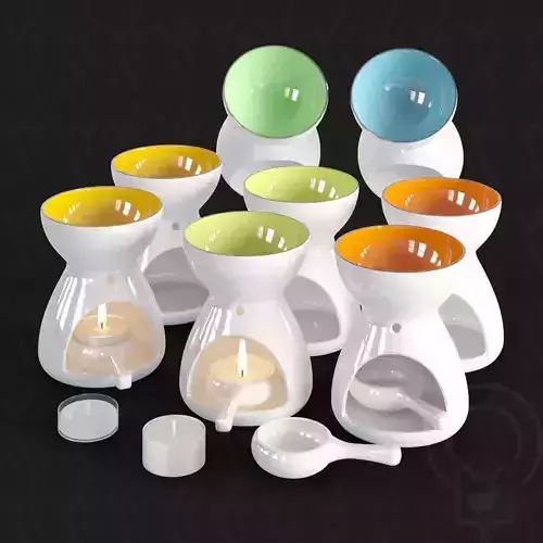 Aroma fragrance Oil Burner Accent Colour 3D model