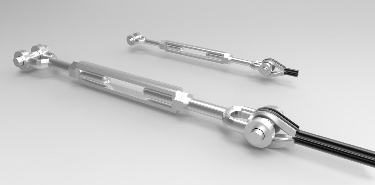 Crosby turnbuckles free 3D model CGTrader