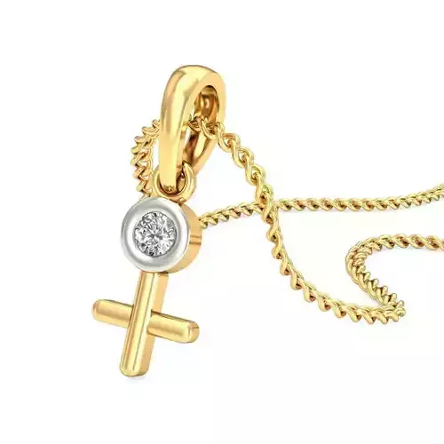 Gold Pendant With Diamonds 189