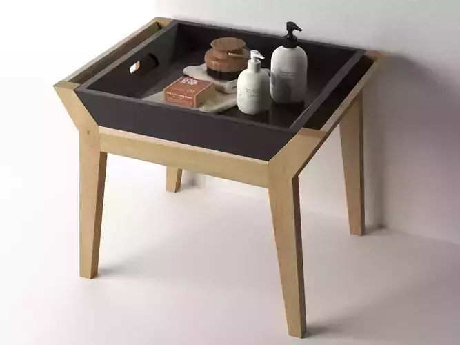 Tray Table With Body Care Products