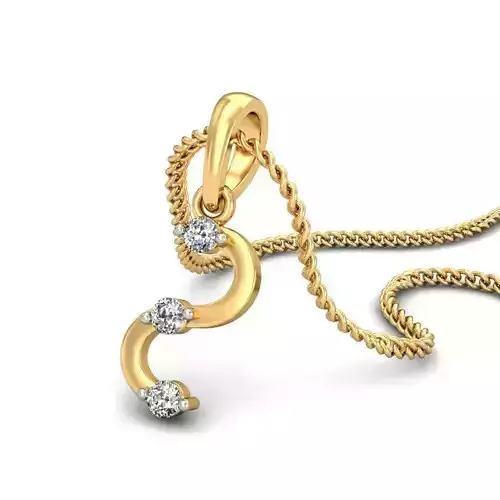 Gold Pendant With Diamonds 194