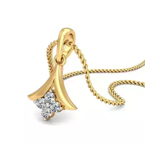 Gold Pendant With Diamonds 196