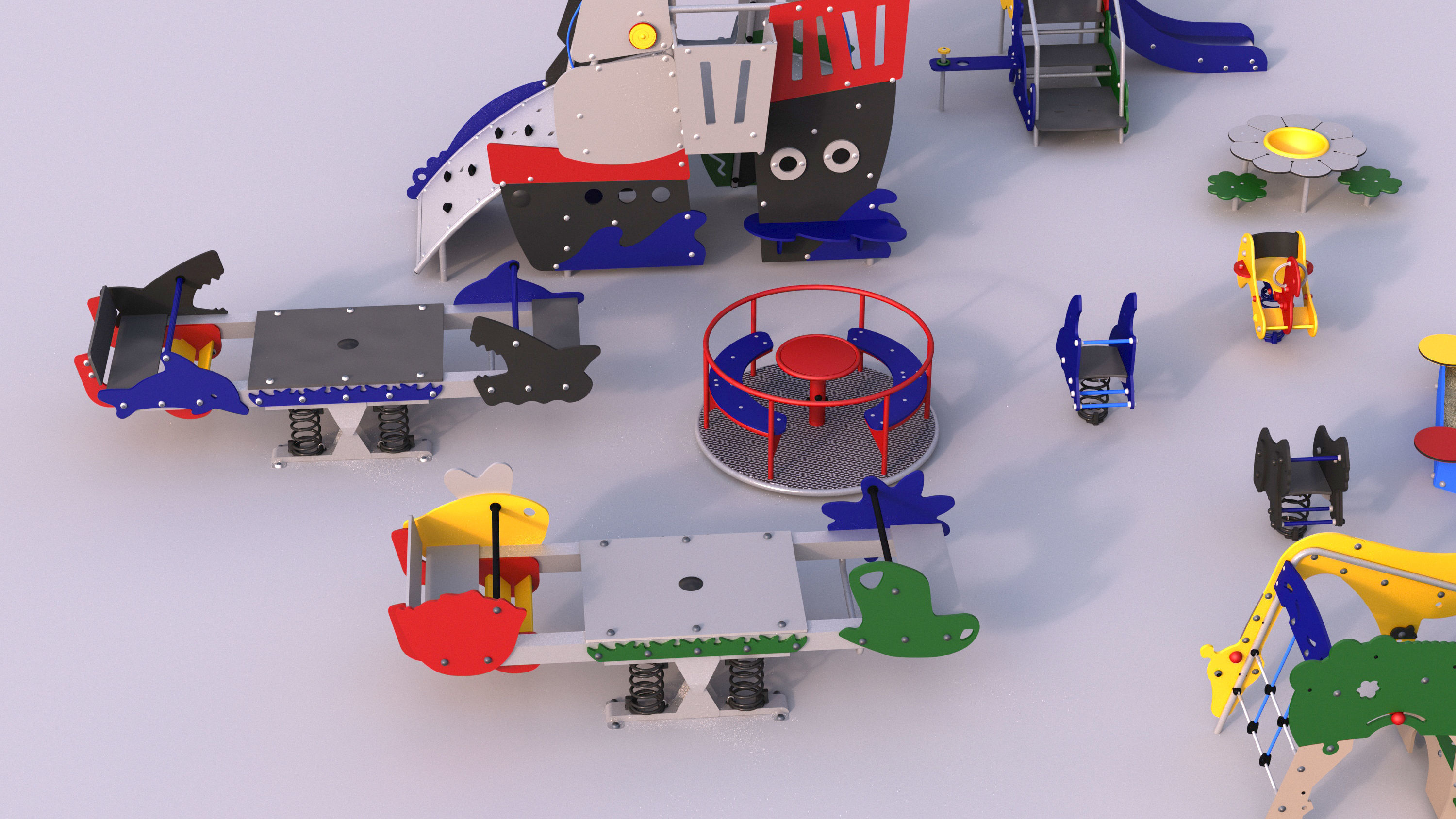 Modern playground 5 3D model_3