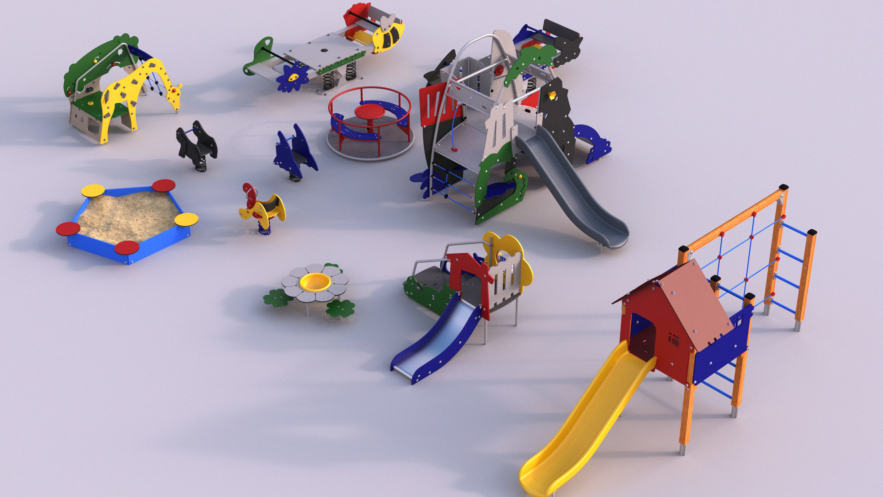 Modern playground 5 3D model_4