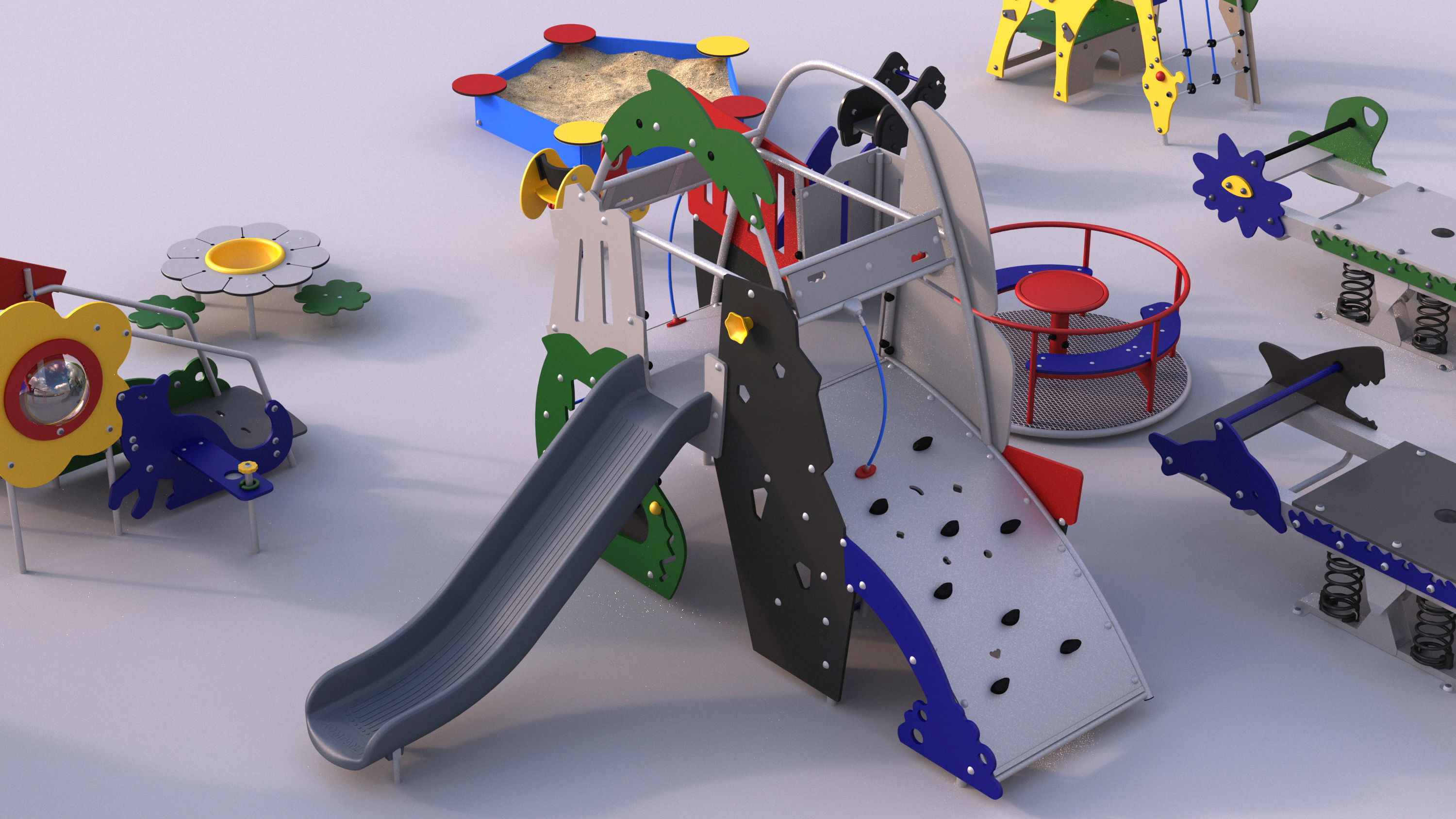 Modern playground 5 3D model_8