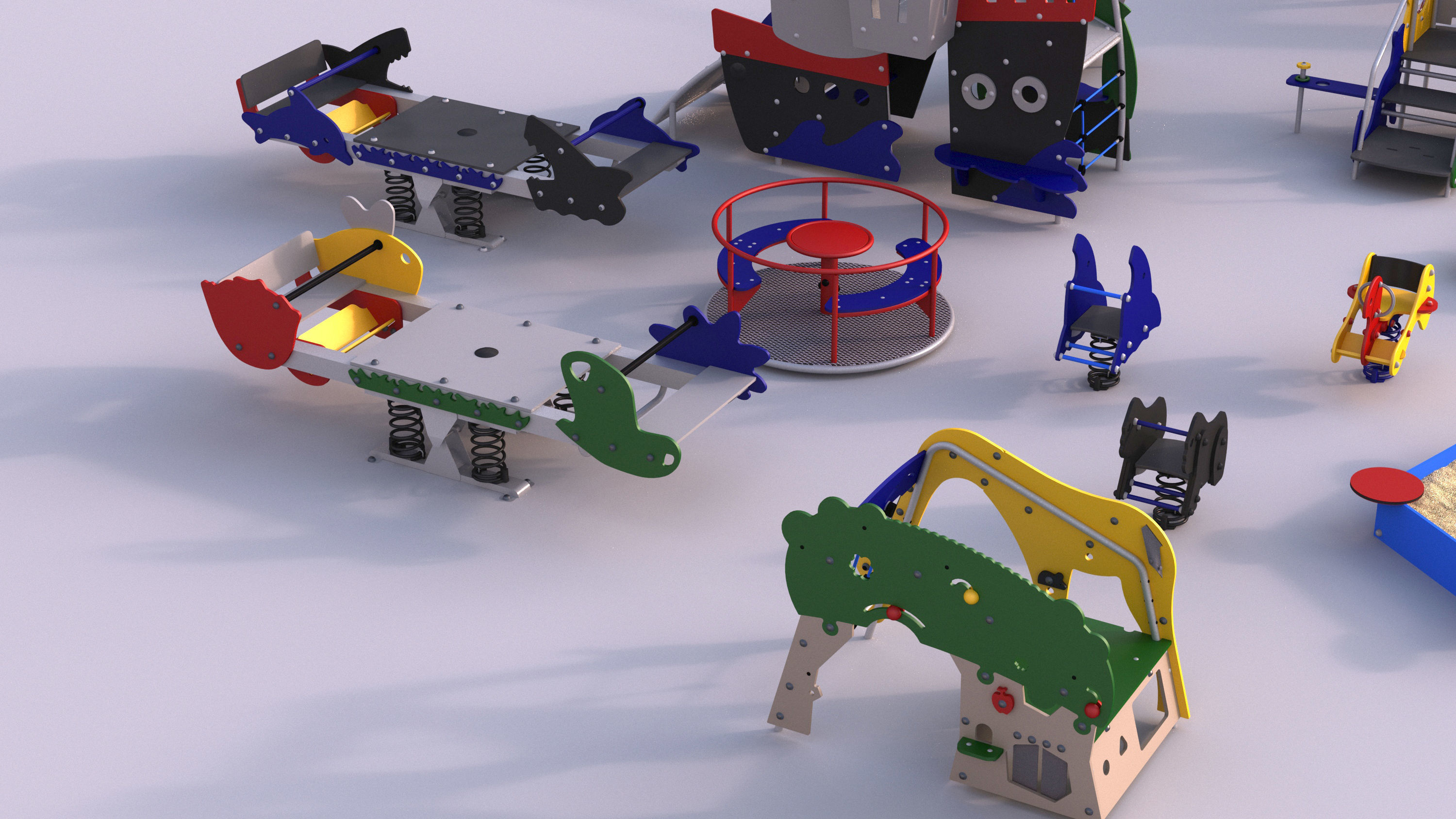 Modern playground 5 3D model_7