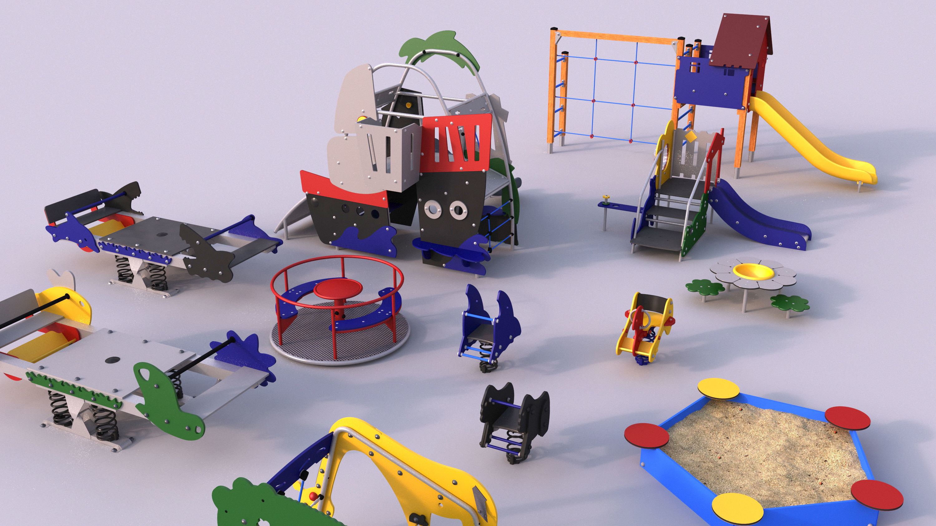 Modern playground 5 3D model_12