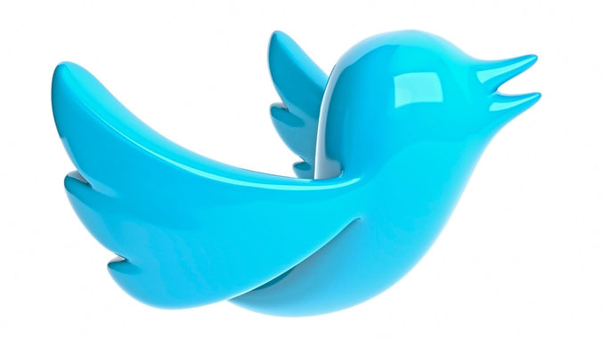 Logo Twitter Low-poly 3D model