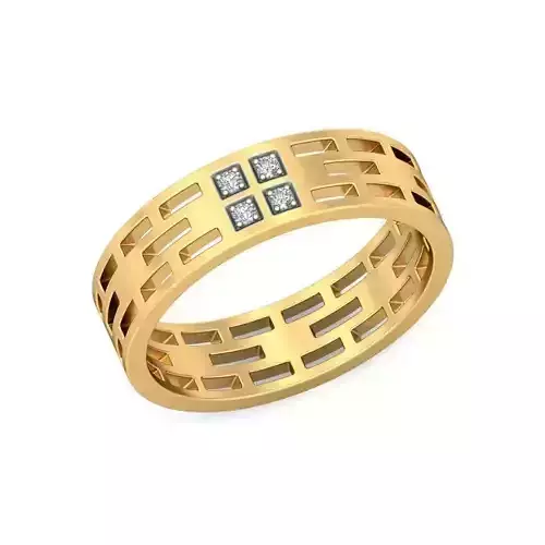 Gold Engagement Ring With Diamonds 272