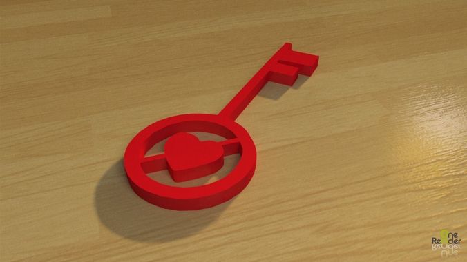 Heart key  3D print model