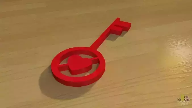 Heart key  3D print model