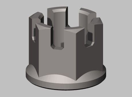 NUT metal Free 3D model