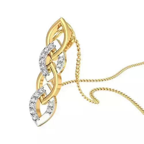 Marquise Design Gold Pendant