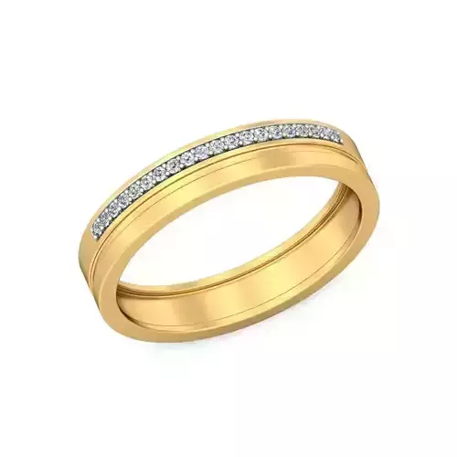 Simple Gold Ring With Diamonds