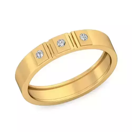 Simple Gold Ring With Diamonds 2