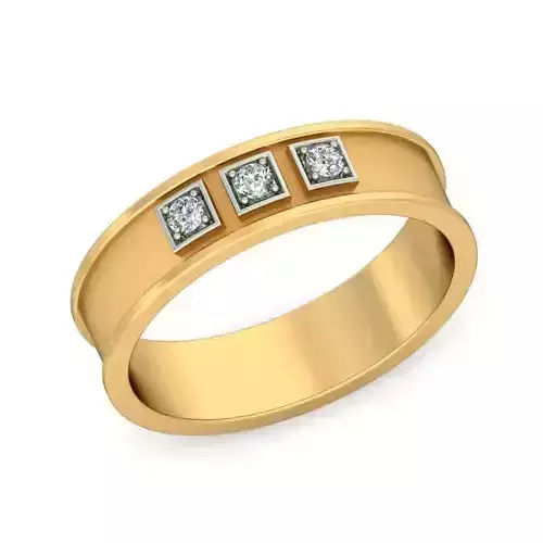 Simple Gold Ring With Diamonds 3