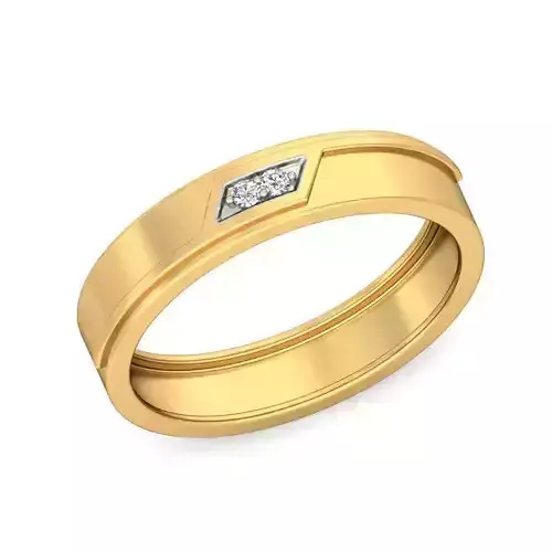 Simple Gold Ring With Diamonds 5