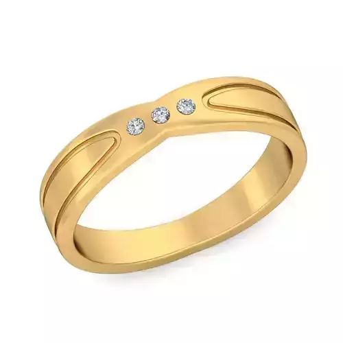 Simple Gold Ring With Diamonds 6