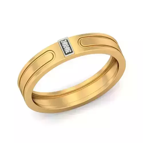 Simple Gold Ring With Diamonds 7