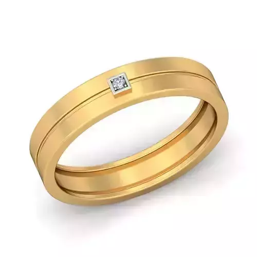 Simple Gold Ring With Diamonds 10