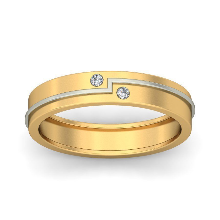 Gold Ring With Diamonds 29 3D print model_2