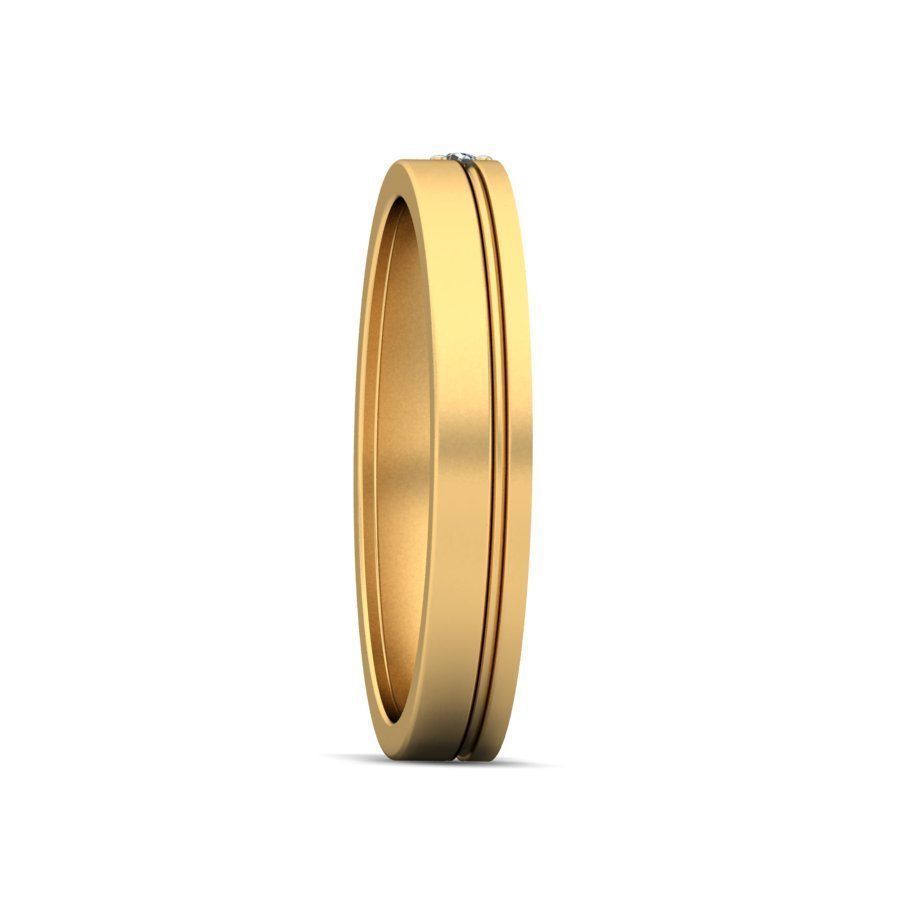 Simple Gold Ring With Diamonds 11 3D print model_4