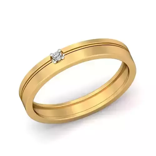 Simple Gold Ring With Diamonds 11