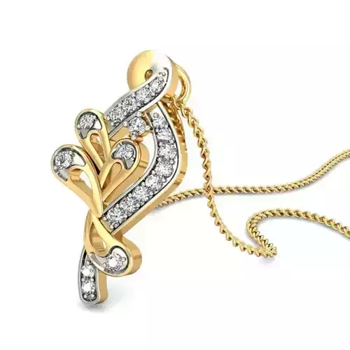 Gold Pendant With Diamonds 203
