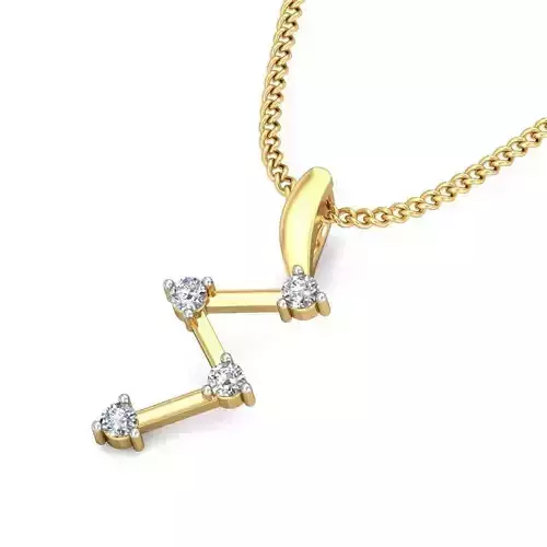 Gold Pendant With Diamonds 205