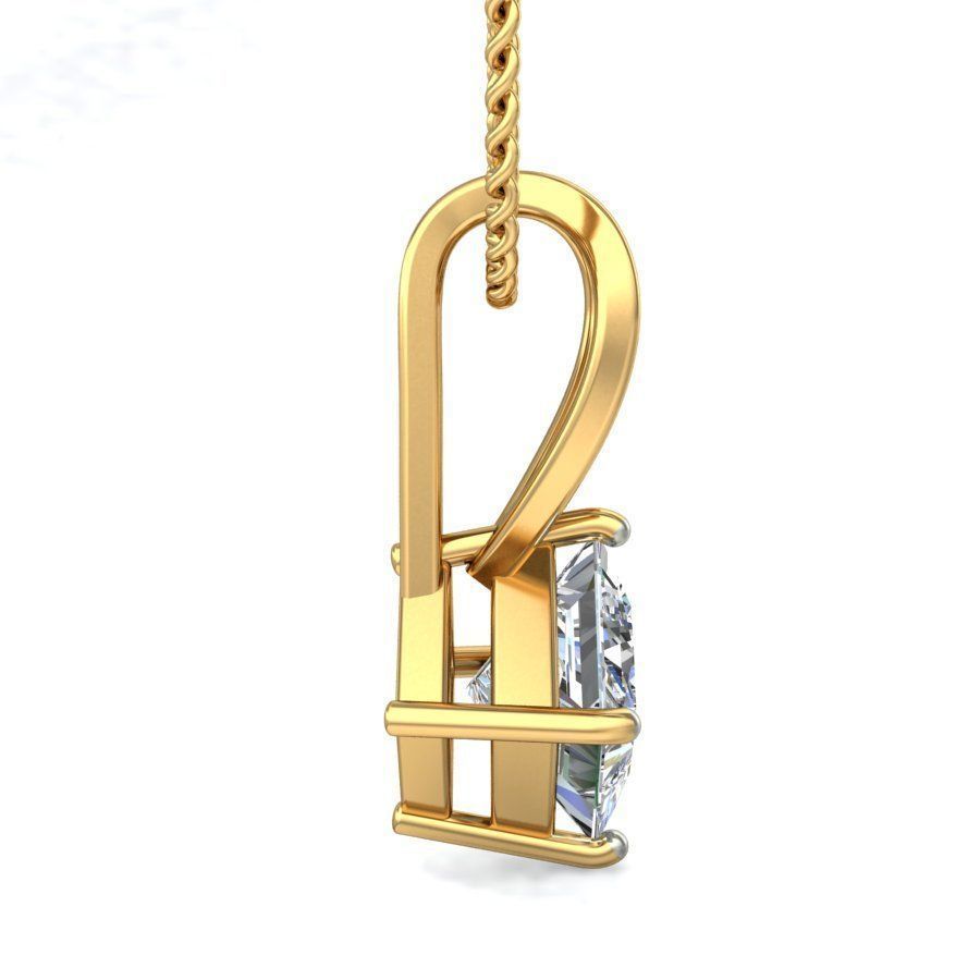 Gold Pendant With Diamonds 212 3D print model_4