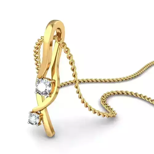 Gold Pendant With Diamonds 213