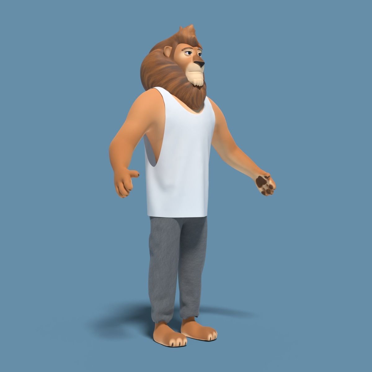 Sam the Lion 3D model_2